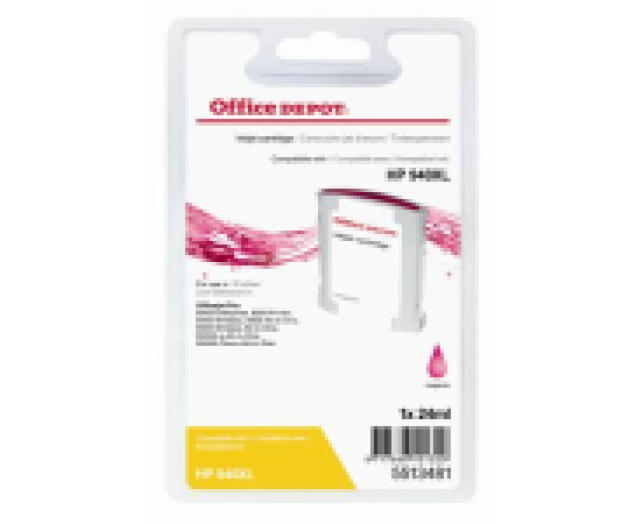 Office Depot HP C4908AE/940XL kompatibilis patron, bíbor