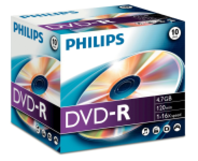 Philips DVD-R 4.7 GB 16X normál tokos