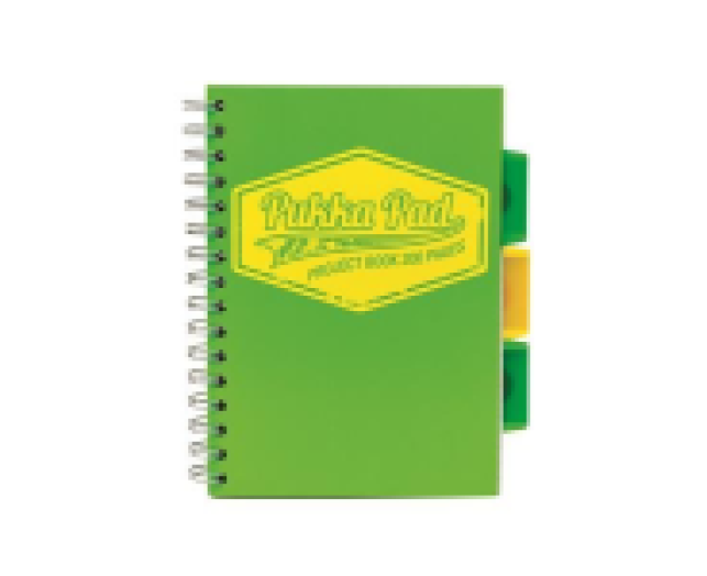 Pukka Pad Project Book Neon spirálfüzet B5 kockás zöld