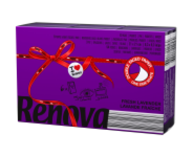 Renova 3 rétegű illatos papír zsebkendő levendula 6x9db/cs