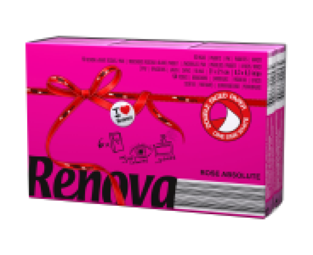 Renova 3 rétegű illatos papír zsebkendő rózsa 6x9db/cs
