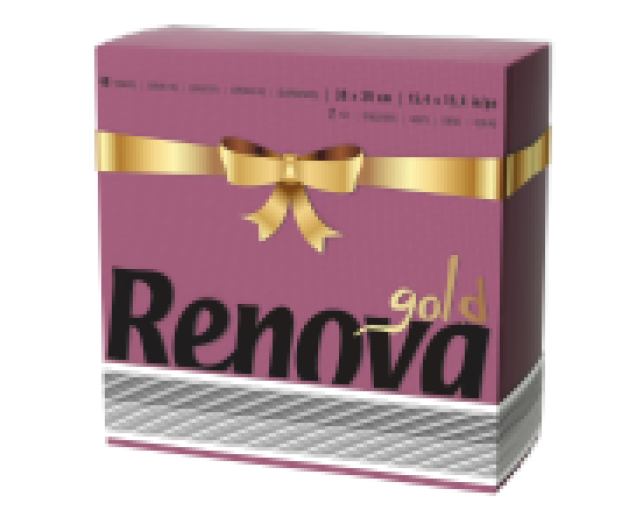 Renova Art Table Gold szalvéta bordó 2 réteg 39 x 39 cm