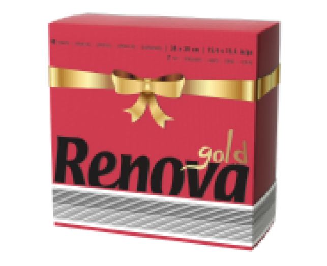 Renova Art Table Gold szalvéta piros 2 réteg 39 x 39 cm