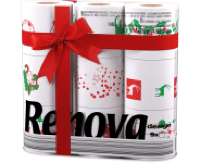 Renova Xmas Design toalett papír 2 rétegű 9 tekercs