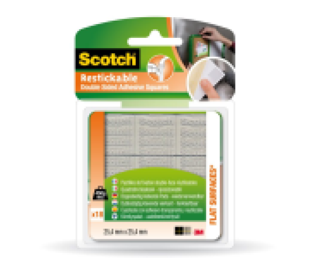 Scotch R100 kétoldalú ragasztó négyzet 2,5x2,5cm