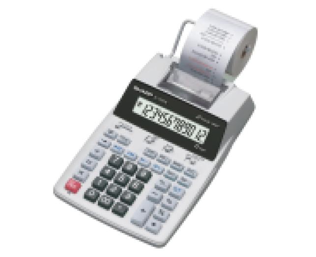 Sharp EL-1750PIIIGY szalagos, elemes-adapteres számológép