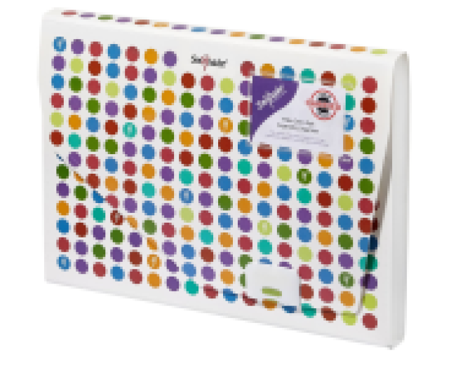 Snopake Polka Dot irattáska A4 6 rekeszes