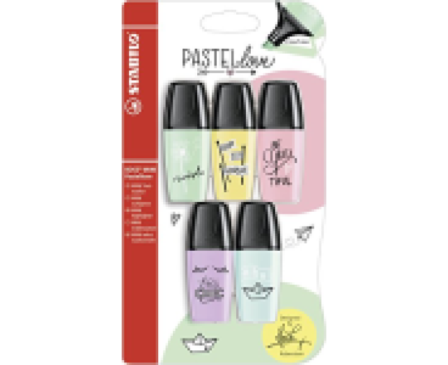 STABILO BOSS MINI Pastellove szövegkiemelő 5 db
