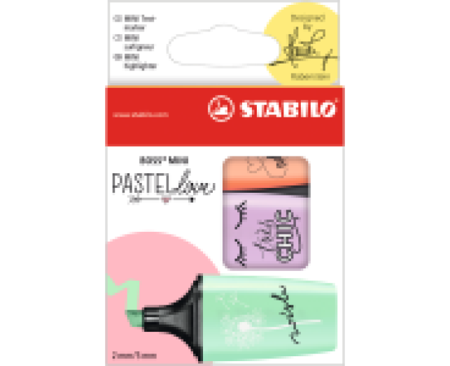 STABILO BOSS MINI Pastellove szövegkiemelő dobozos 3 db