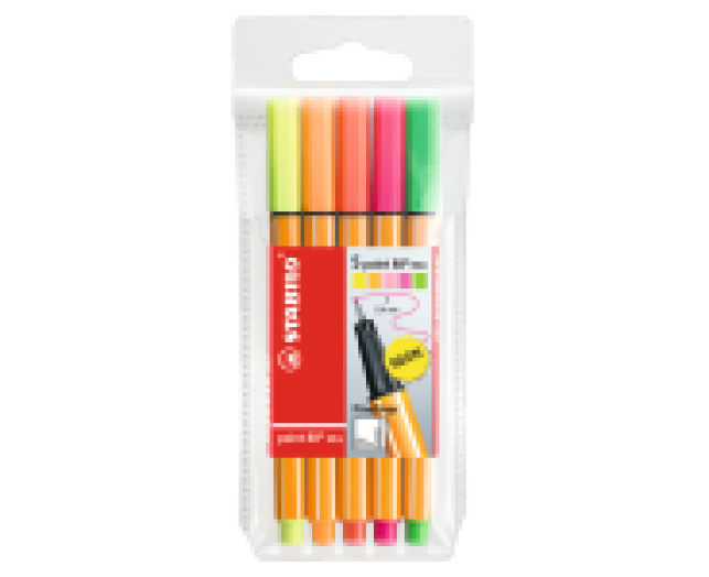 STABILO point 88 Mini neon 5 db-os tűfilc készlet