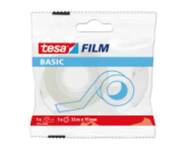 Tesa Basic átlátszó irodai szalag + tépő