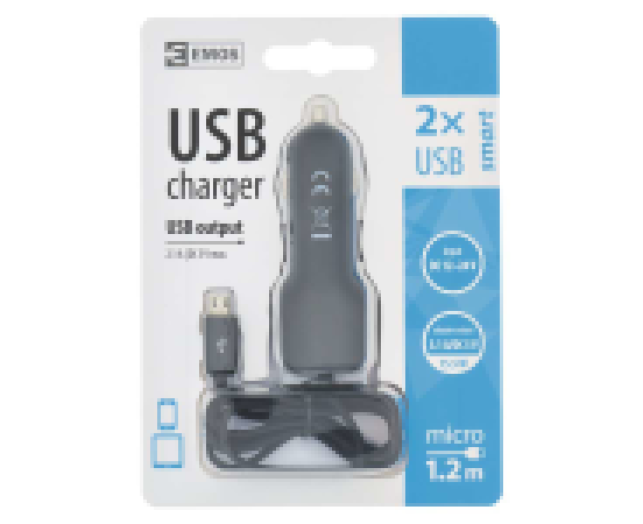 Univerzális autós usb töltő 3A kábellel