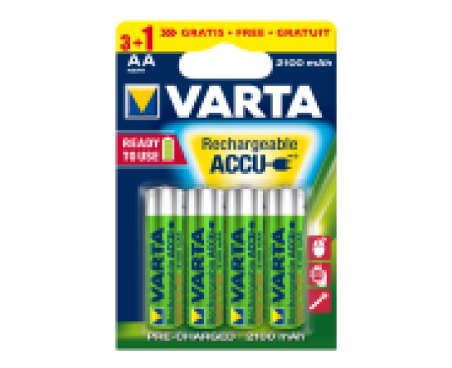 Varta Longlife AA ceruza akku, 3+1db/cs, 2100mAh
