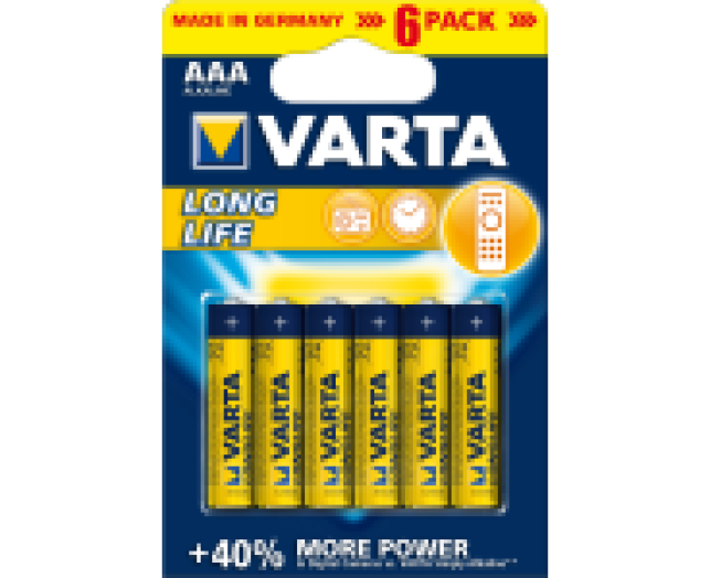 Varta Longlife Extra AAA mikro ceruza elem, 4+2db/cs