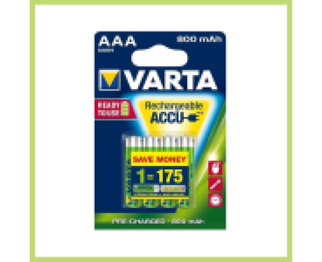 Varta akku LONGL AAA 3+1 800mA