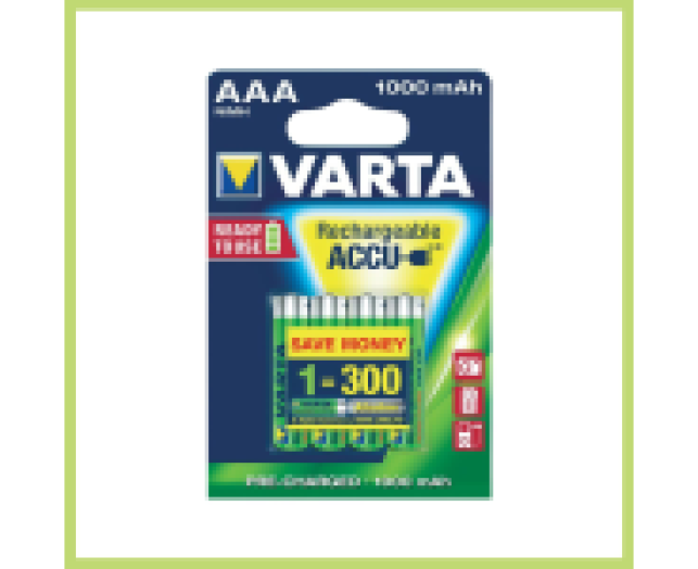 Varta mikro ceruza akku AAA 1000mAh 4db/cs