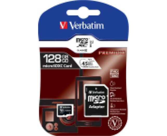 Verbatim 128GB SDXC CL10 memóriakártya adapterrel