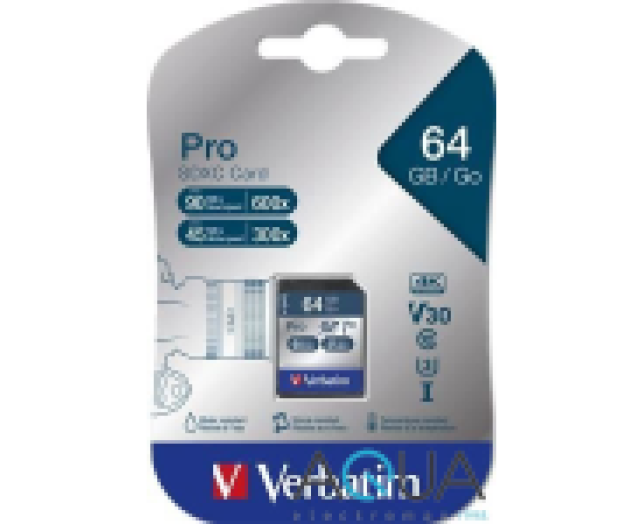 Verbatim 64GB SDXC CL10 UHS-I PRO memóriakártya