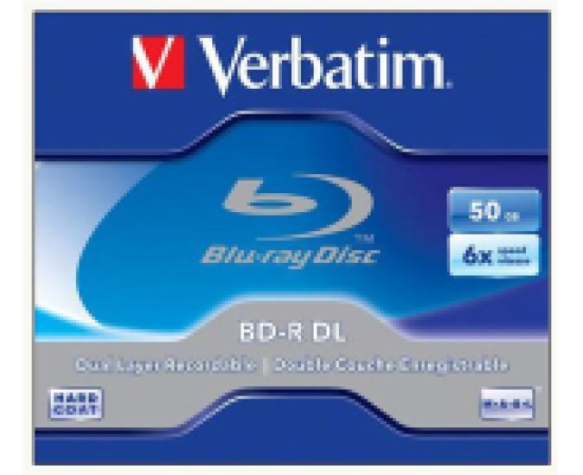 Verbatim BD-R BluRay lemez DL 6x normál tok kétrétegű 50GB