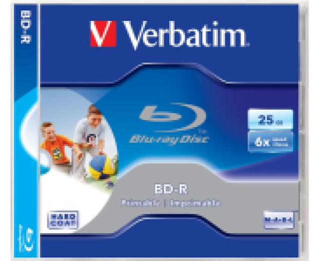 Verbatim BD-R BluRay lemez nyomtatható6x normál tok 25GB