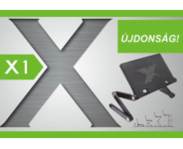 X1 laptop tartó állvány fekete