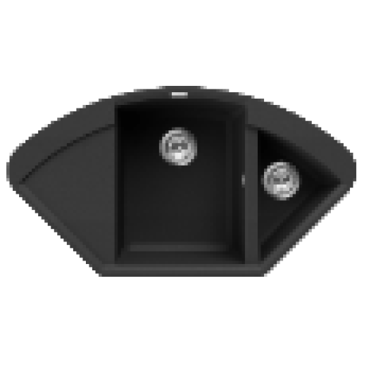 Easy Corner G40 Full Black gránit sarok mosogatótálca