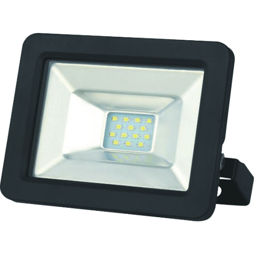 SLIM LED REFLEKTOR 20W 1900LM IP65 6000K FEKETE FÉM HÁZ GUMI KÁBEL