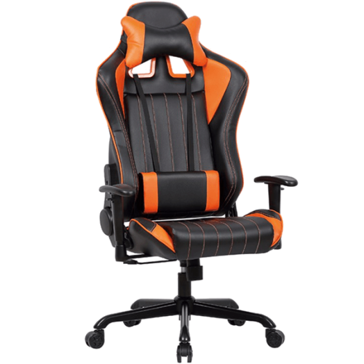 MONACO GAMER SZÉK FEKETE-NARANCS 70,5X124-133,5X52CM MAX.150KG