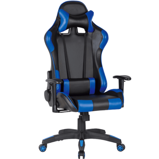 SILVERSTONE GAMER SZÉK FEKETE-KÉK 68,5X126-135,5X56CM MAX.150KG