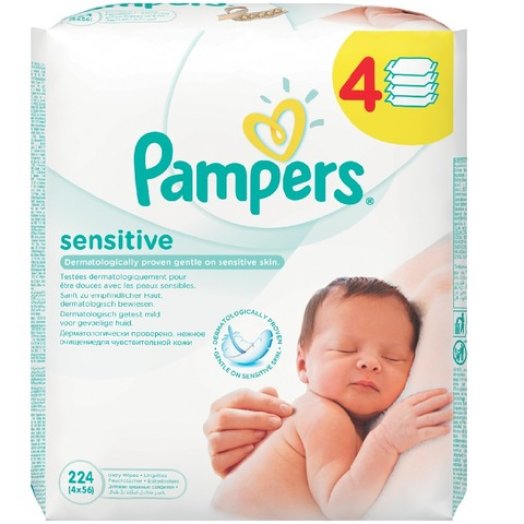 Pampers törlőkendő négyes kiszerelés
