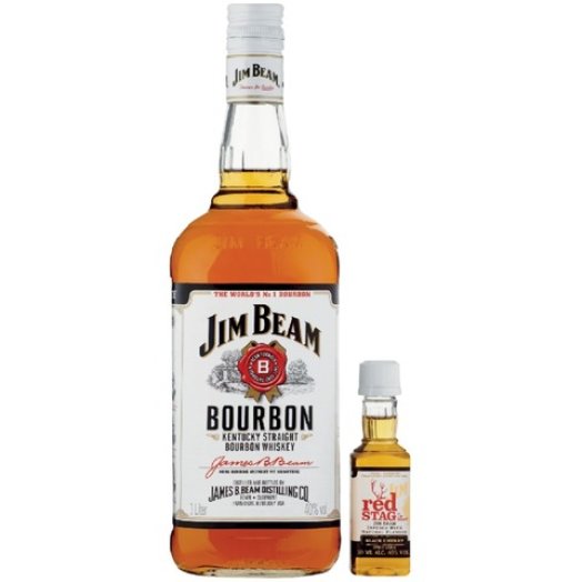 Jim Beam Bourbon whiskey + Jim Beam mini
