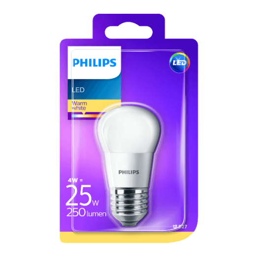 LED FÉNYFORRÁS KISGÖMB E27 4W 250LM 2700K 15000H P45 MATT
