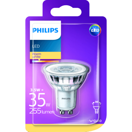 LED FÉNYFORRÁS SPOT GU10 3,5W 255LM 2700K 15000H