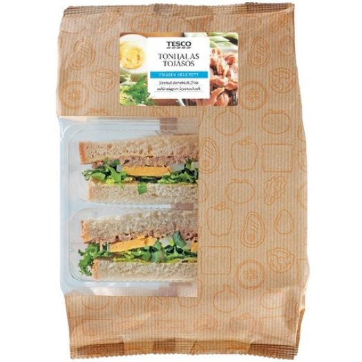 Tesco tonhalas-tojásos szendvics
