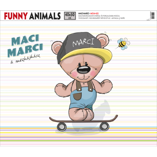 DIGITÁLIS NYOMAT FUNNY ANIMALS - MACI MARCI 40X50 CM
