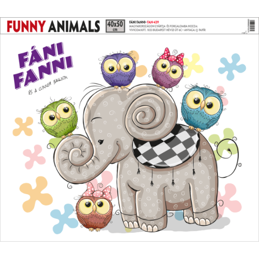 DIGITÁLIS NYOMAT FUNNY ANIMALS - FÁNI FANNI 40X50 CM