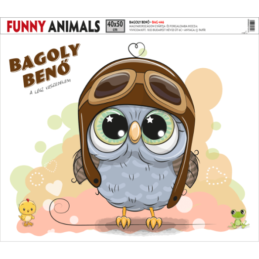 DIGITÁLIS NYOMAT FUNNY ANIMALS - BAGOLY BENŐ 40X50 CM