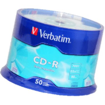 CD-R 700 MB, 80min, 52x, 50 db, hengeren (DataLife)