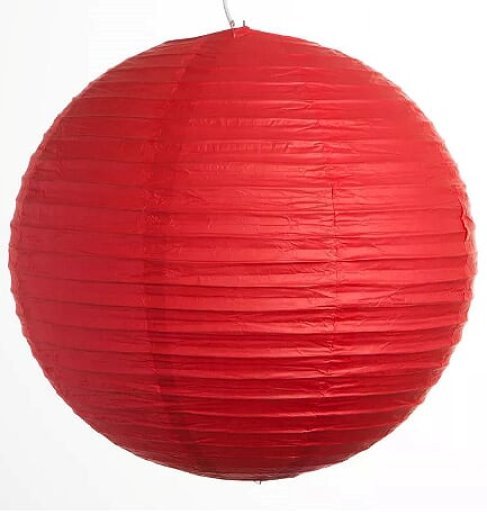 Papír lampion szabályos bordázatú (25 cm)