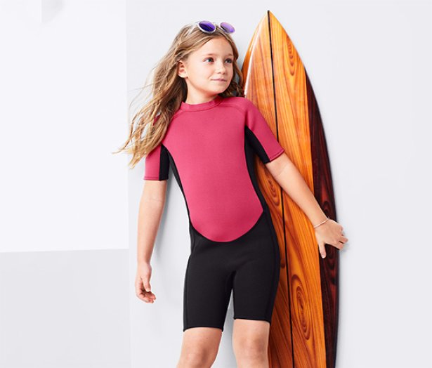 Gyerek neoprén egyrészes, pink
