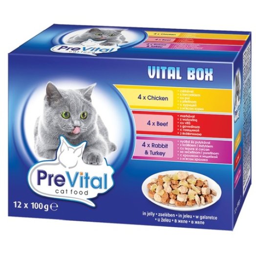 Prevital alutasakos macskaeledel multipack (12 x 100 g/cs)