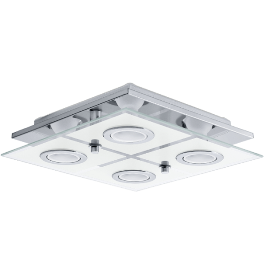 CABO-C LED MENNYEZETI LÁMPA GU10 4X4W 4X220LM KRÓM/ÜVEG RGB FÉNYFORRÁSSAL