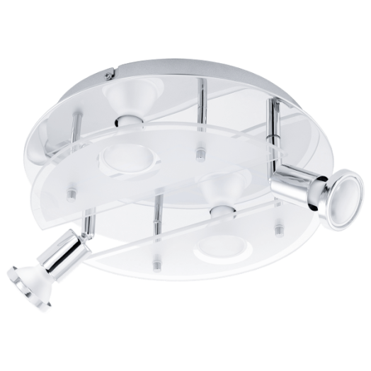 CABO-C LED MENNYEZETI LÁMPA GU10 4X4W 4X220LM KRÓM/ÜVEG RGB FÉNYFORRÁSSAL