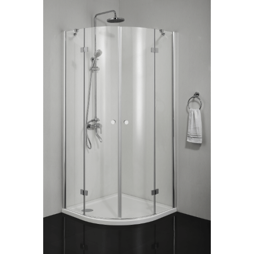SMARTFLEX ZUHANYKABIN,100X100X195CM ÍVES, TÁLCA NÉLKÜL, 6MM *KAP*