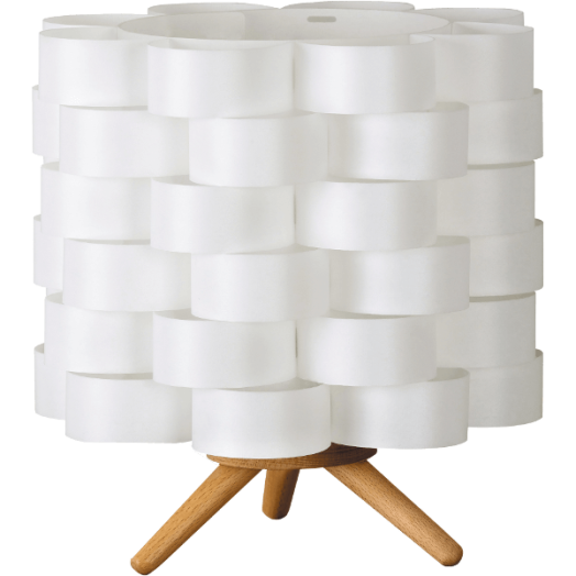 ANDY ASZTALI LÁMPA E14 40W 22CM BAMBUSZ FEHÉR
