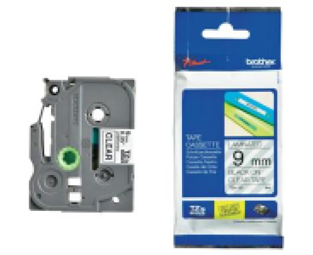 Brother TZE121 9mm laminált szalag, átlátszó/fekete