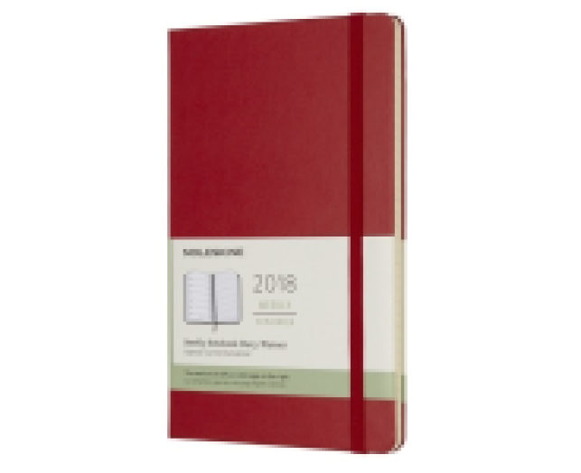 Moleskine 12havi határidőnapló Large heti keményfed. piros