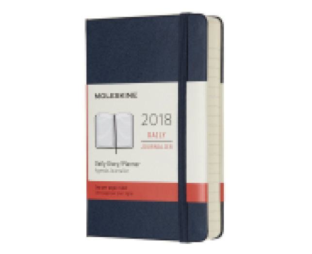 Moleskine 12havi határidőnapló Pocket napi keményfed Zafírkék