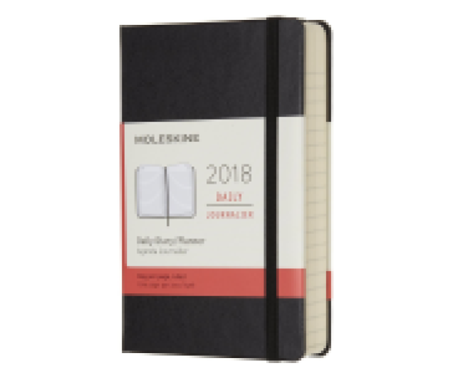 Moleskine 12havi határidőnapló Pocket napi keményfed. fekete