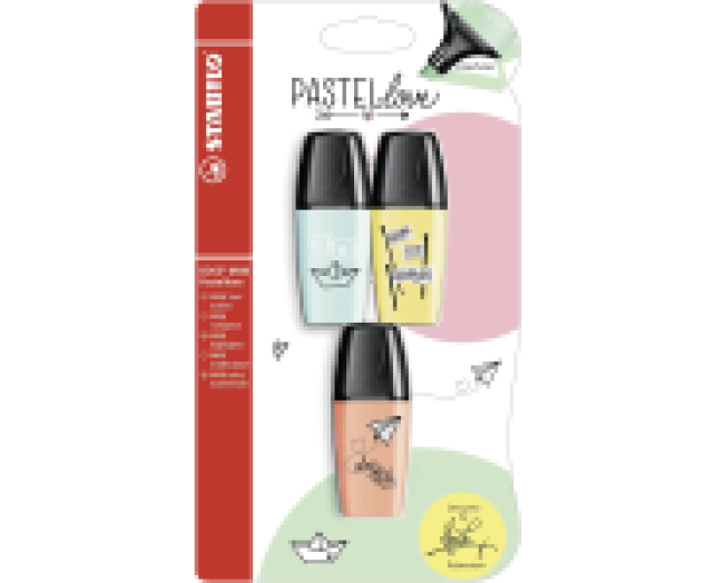 STABILO BOSS MINI Pastellove szövegkiemelő 3 db